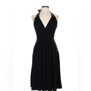 Calvin Klein Elegant Black Halter Dress
